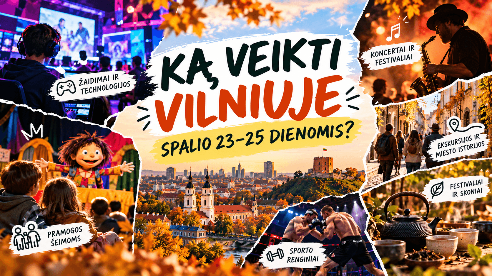 Ką veikti Vilniuje šį savaitgalį, spalio 23–25 d.? Renginiai, koncertai ir pramogos vaikams, Vilniaus naujienos