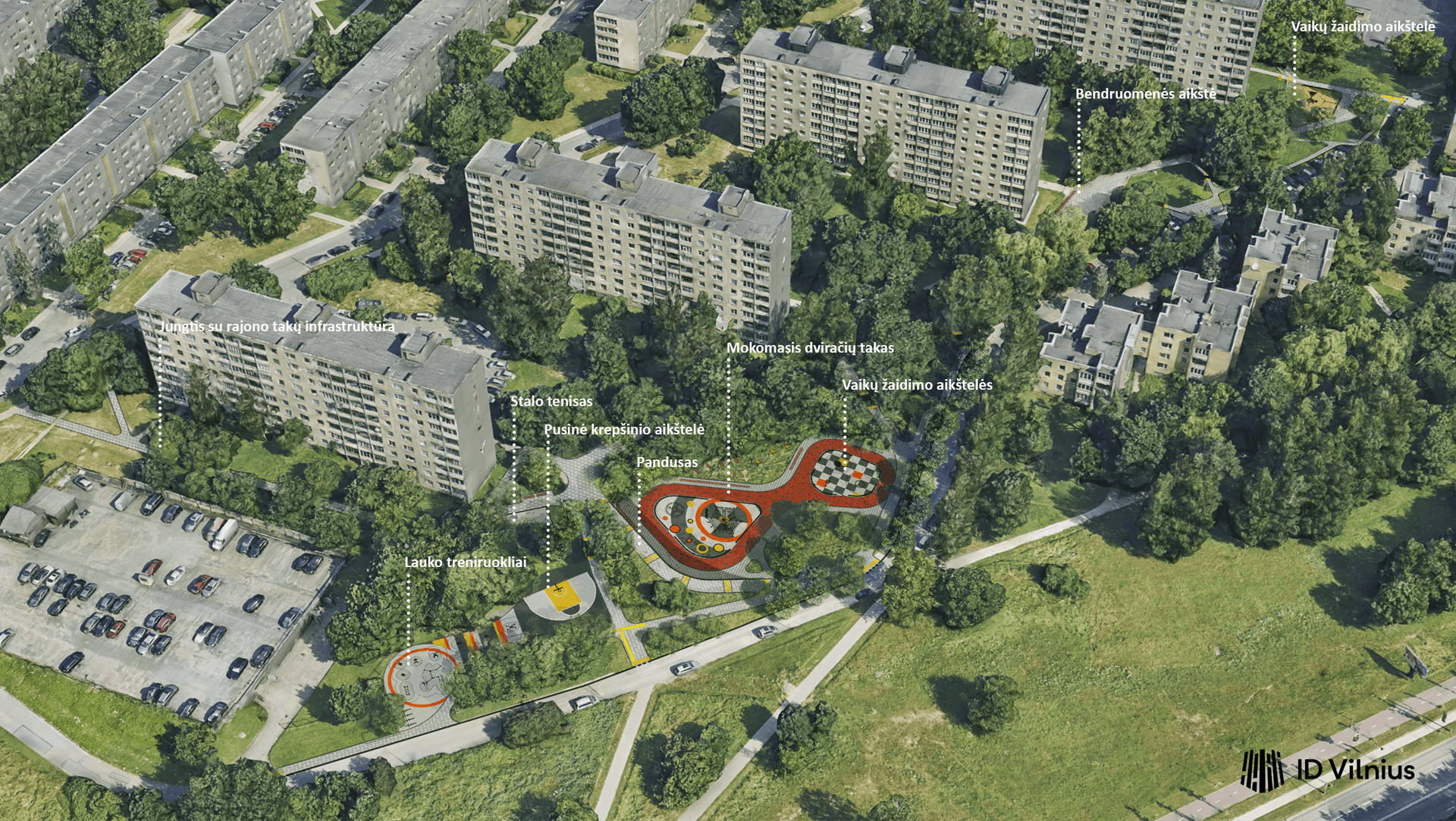 Žirmūnuose baigiamas įrengti neįprastas skveras: pagrindinis akcentas – begalybės formos dviračių trasa, Vilniaus naujienos
